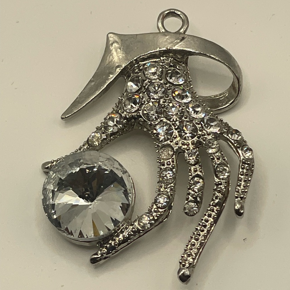 Silver Rhinestone Pendant - image 1